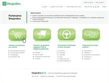 Tablet Screenshot of partenaires-desjardins.com